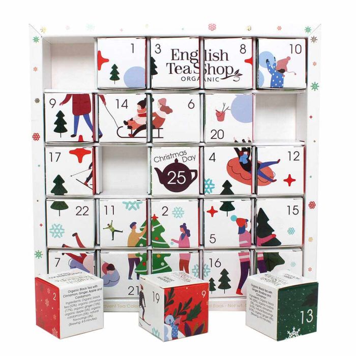 English Tea Shop White Ornaments Puzzle Advent Calendar - 25ct [WHOLE CASE]