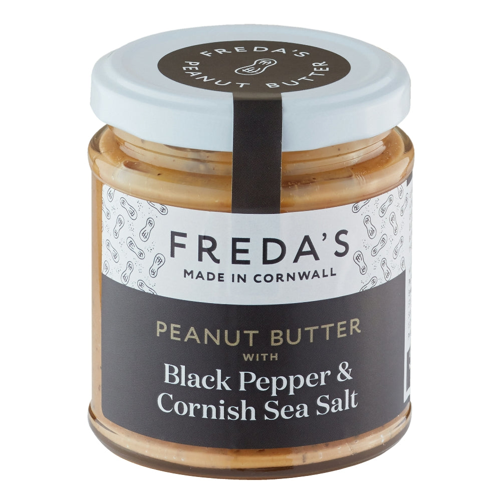 Freda's Black Pepper & Cornish Sea Salt Peanut Butter (180g)