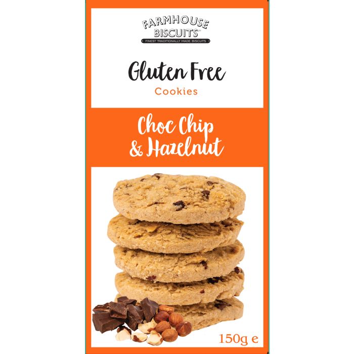 Farmhouse Biscuits Gluten Free Chocolate Chip & Hazelnut Biscuits [WHOLE CASE]