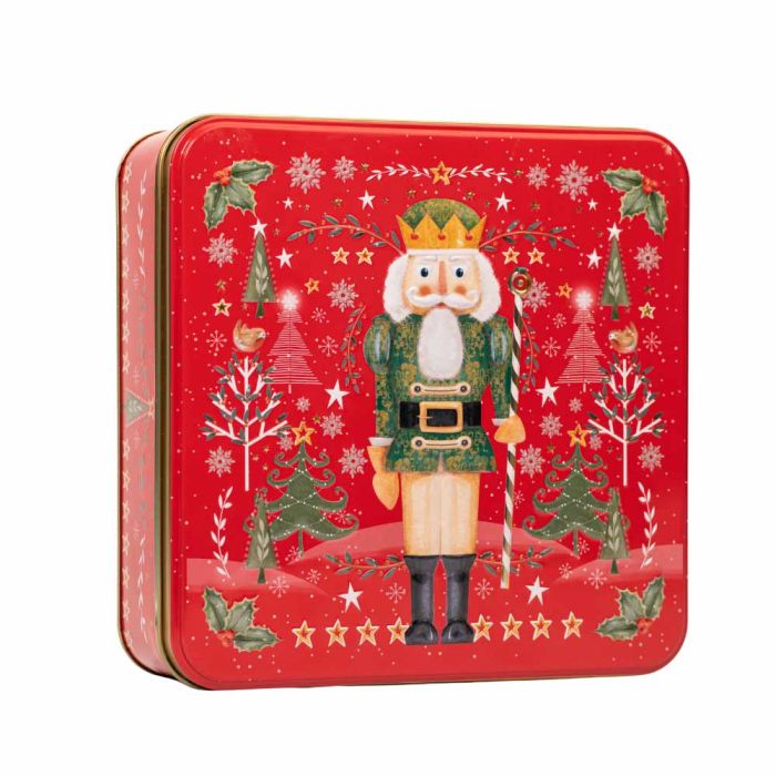 Farmhouse Biscuits Embossed Nutcracker Assortment Tin 400g [WHOLE CASE]