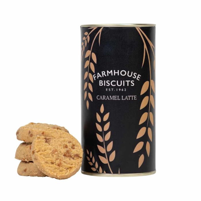 Farmhouse Biscuits Black & Gold Caramel Latte Tube 100g  [WHOLE CASE]