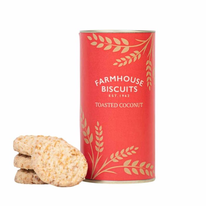 Farmhouse Biscuits Red & Gold Toasted Coconut Tube 100g [WHOLE CASE]