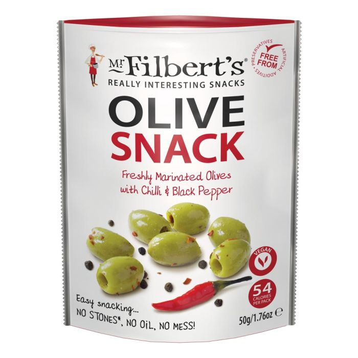 Mr Filberts Chilli & Black Pepper Green Olives [WHOLE CASE] by Mr Filbert's - The Pop Up Deli