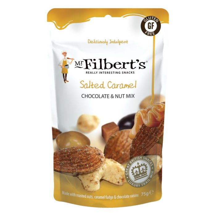 Mr Filberts Salted Caramel Chocolate Nut Mix [WHOLE CASE] by Mr Filbert's - The Pop Up Deli