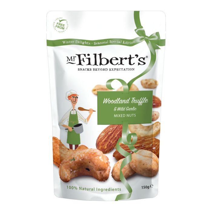 Mr Filbert's Woodland Truffle & Wild Garlic Mixed Nuts Pouch 150g [WHOLE CASE]