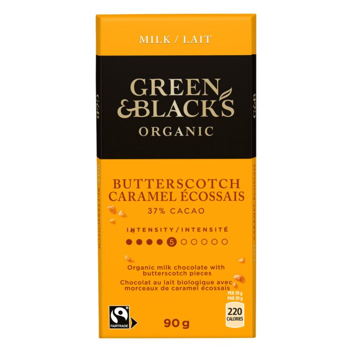 Green & Black's Organic Butterscotch Milk Chocolate Bar 90g [WHOLE CASE]