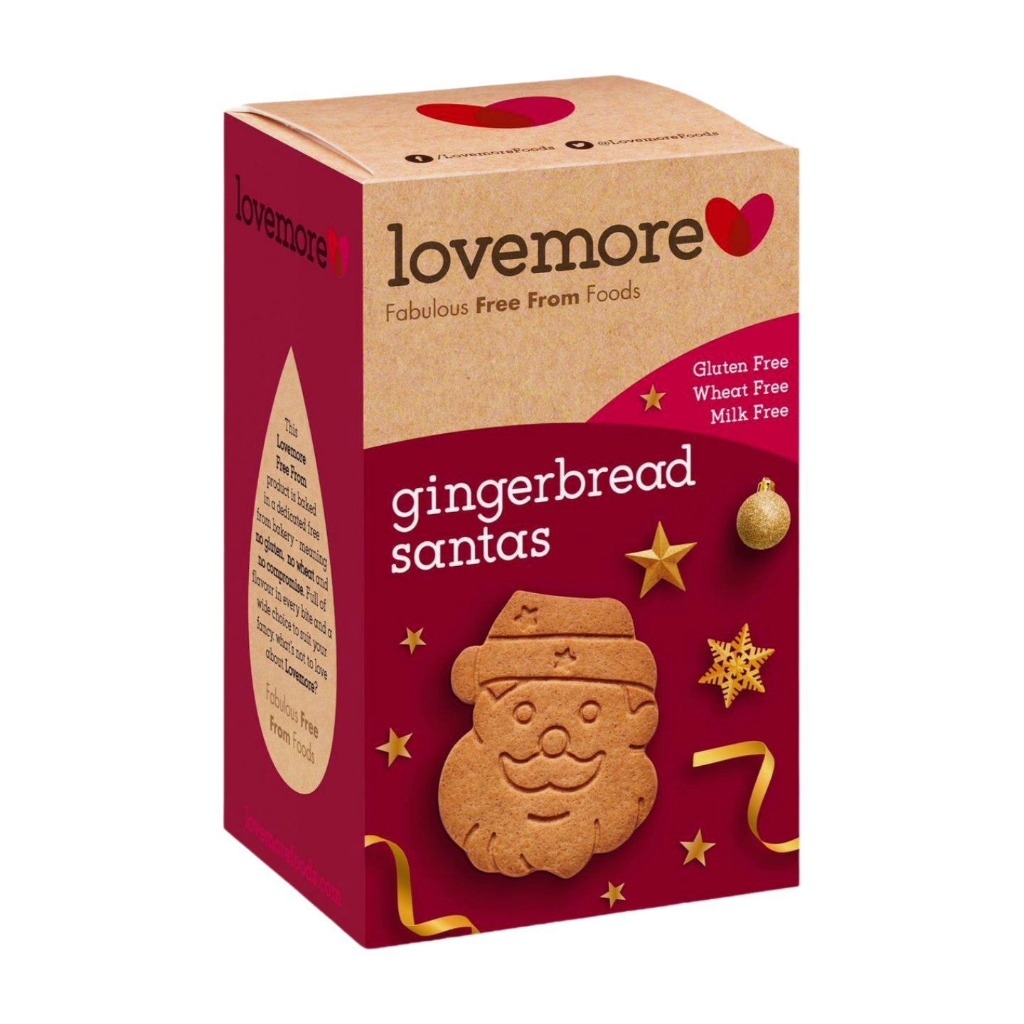 Lovemore Gluten Free Gingerbread Santas (195g)