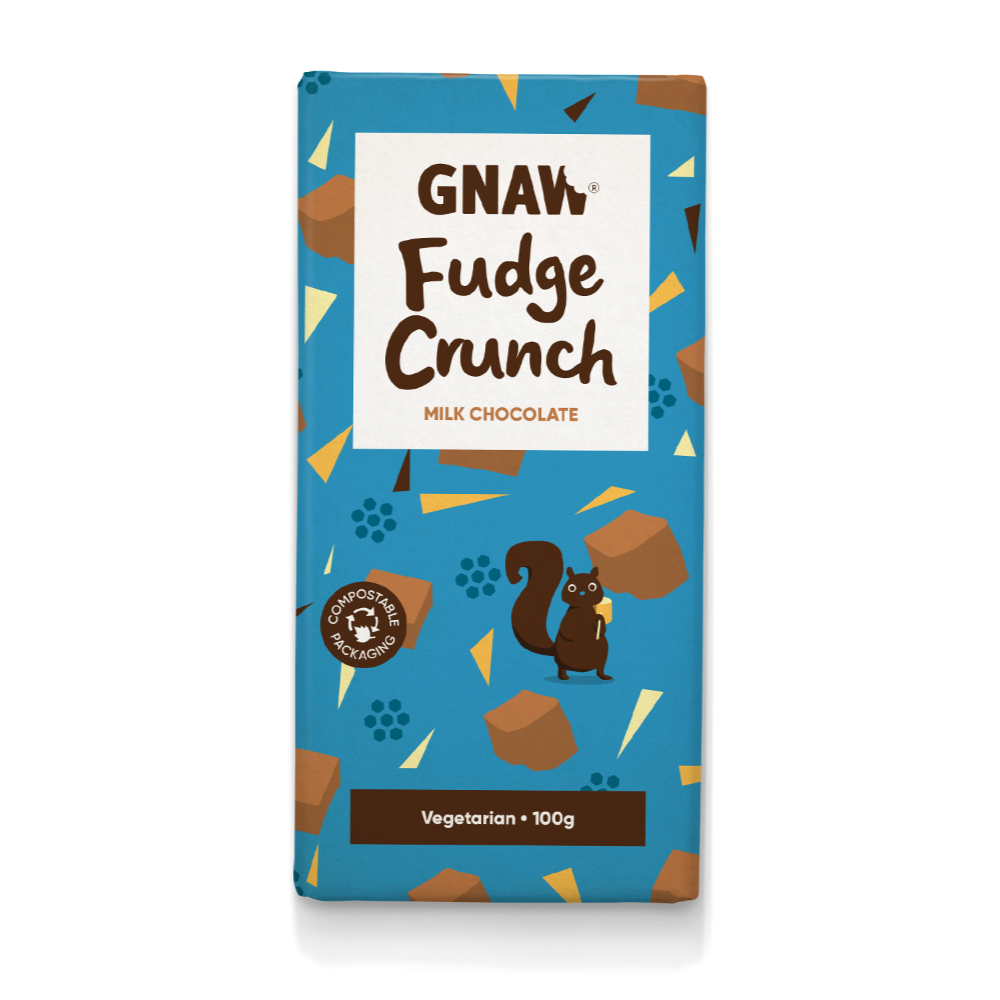 Gnaw Milk Chocolate Fudge Crunch Bar (100g)