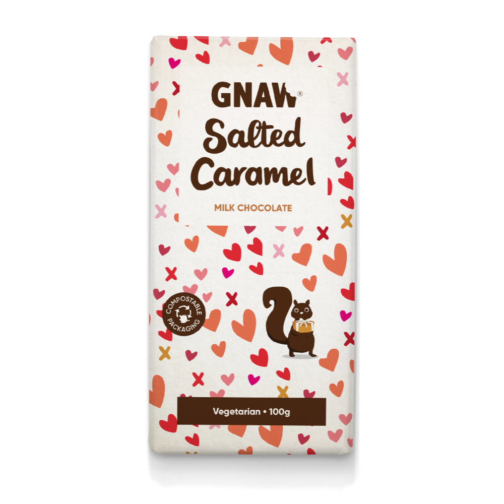 Gnaw Milk Chocolate Salted Caramel Bar (100g)