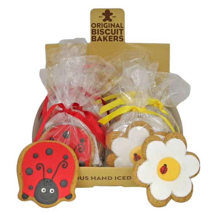Original Biscuit Bakers Iced Gingerbread Ladybird & Flower [WHOLE CASE]
