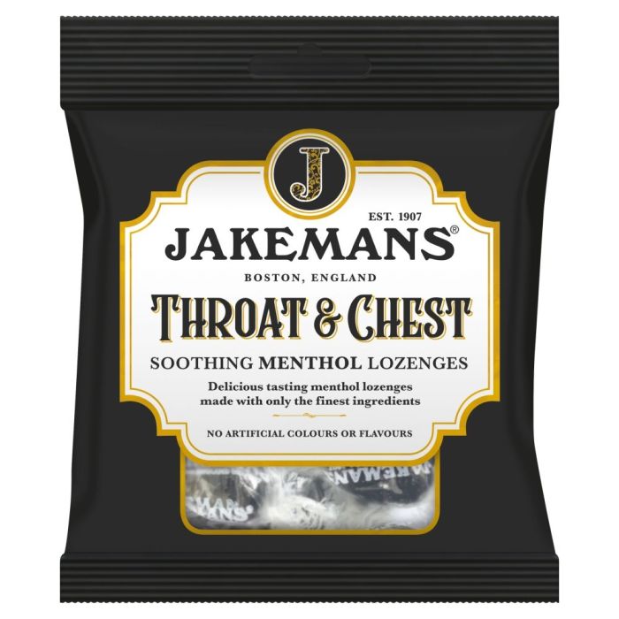 Jakemans Throat & Chest Soothing Menthol Sweets 73g [WHOLE CASE]