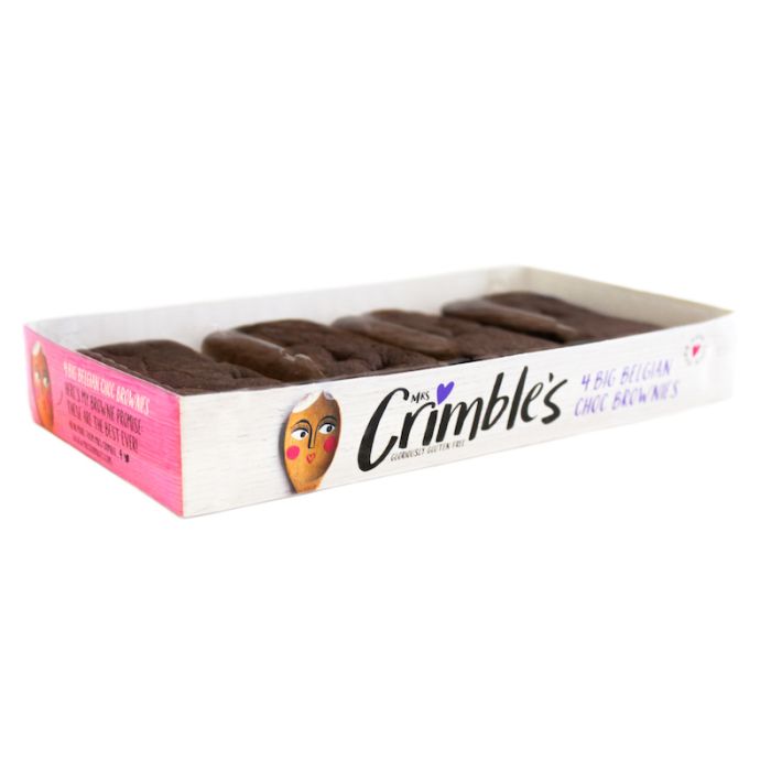 Mrs Crimble's 4 Double Choc Brownies [WHOLE CASE] by Mrs Crimble's - The Pop Up Deli