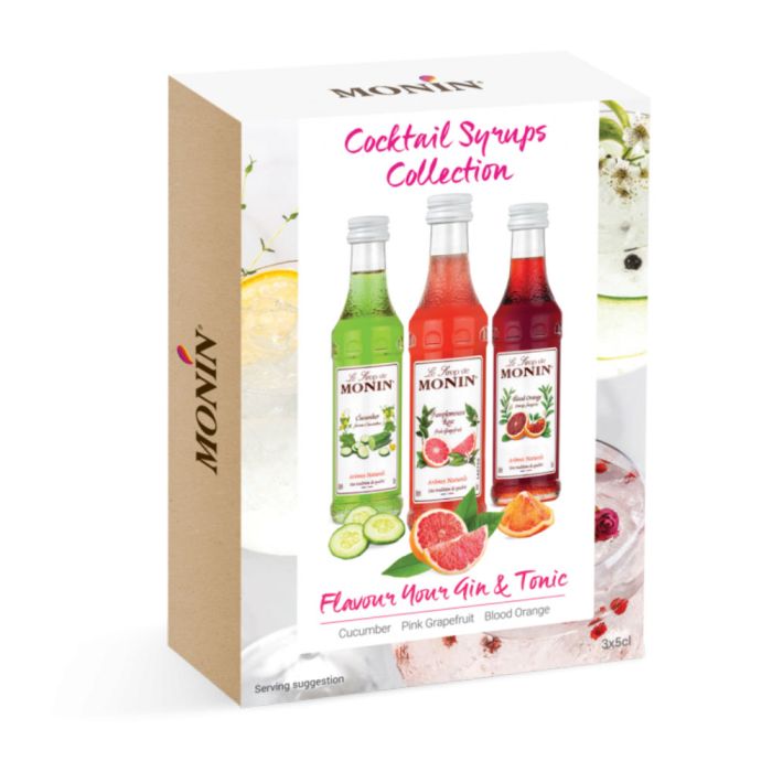 Monin Cocktail & Gin Syrup Gift Pack 3 x 5cl [WHOLE CASE]