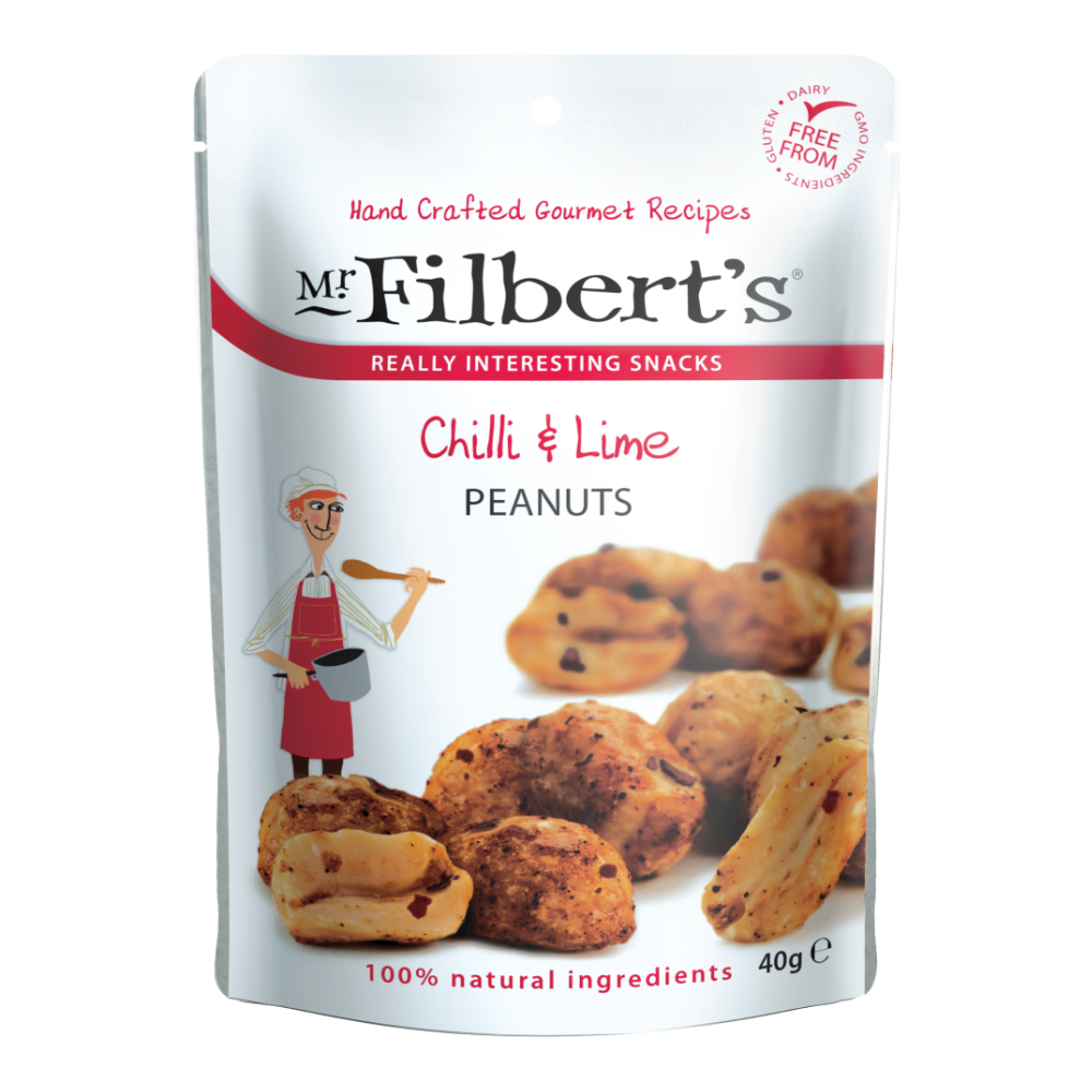 Mr Filbert's Chilli & Lime Peanuts Pocket Snacks (40g)