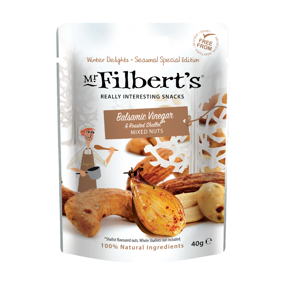 Mr Filbert's Balsamic Vinegar & Roasted Shallot Mixed Nuts (40g)