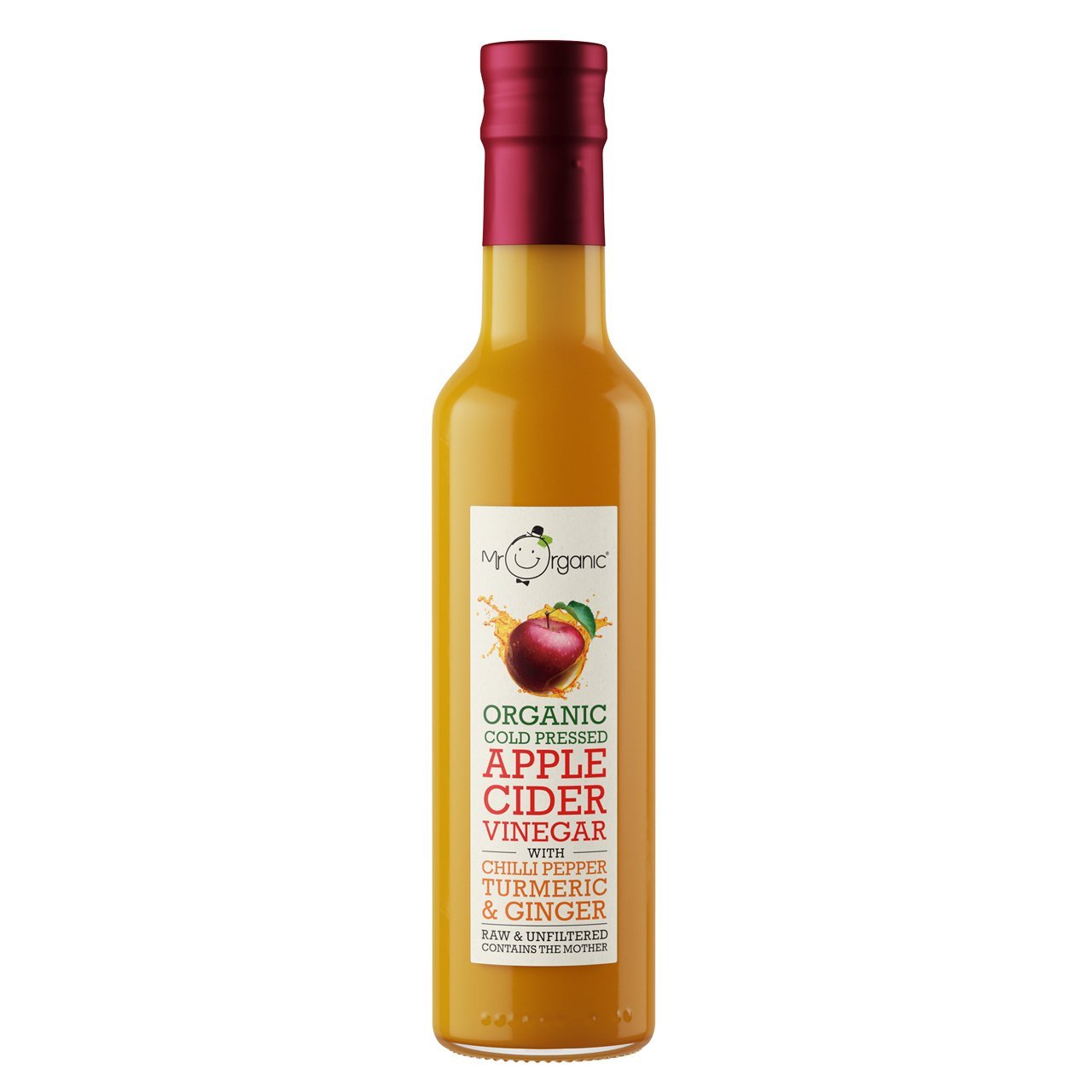 Mr Organic Cider Apple Vinegar with Turmeric Chilli & Ginger (250ml)