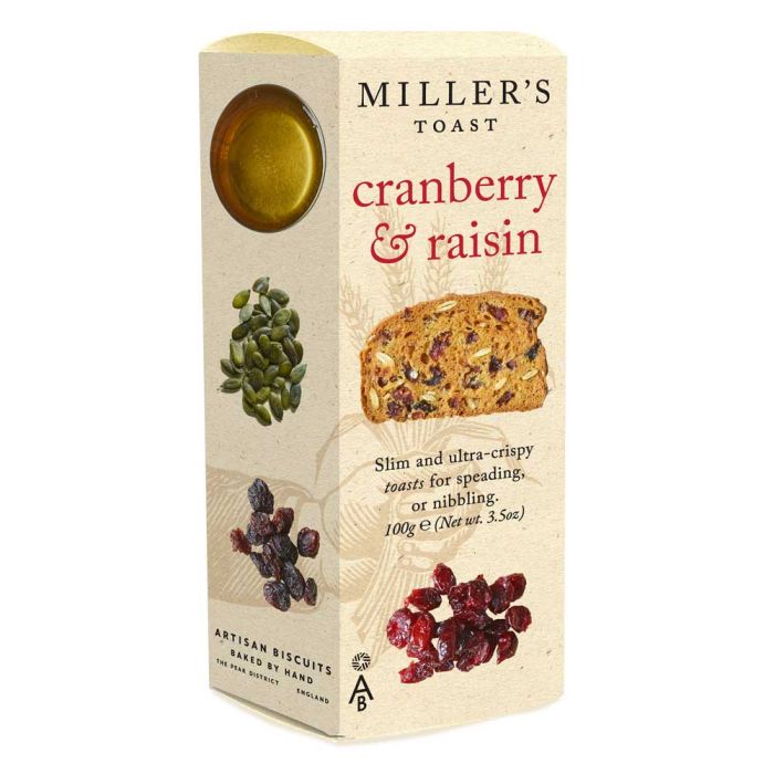 Miller's Toast Cranberry & Raisin [WHOLE CASE] by Artisan Biscuits - The Pop Up Deli