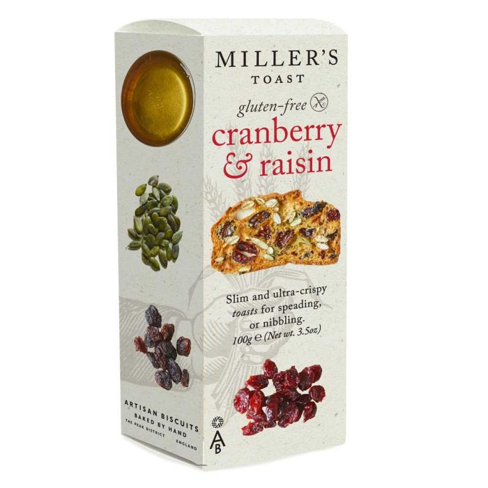 Miller's Toast Gluten-Free Cranberry & Raisin [WHOLE CASE] by Artisan Biscuits - The Pop Up Deli