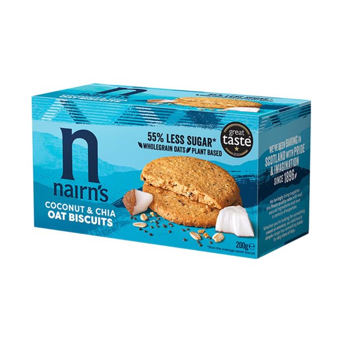 Nairn's Coconut & Chia Oat Biscuit [WHOLE CASE] by Nairn's - The Pop Up Deli