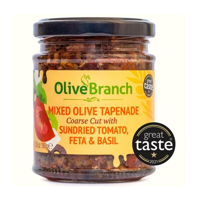 Olive Branch Green and Black Olives with Sundried Tomatoes, Feta and Greek Basil Tapenade [WHOLE CASE]