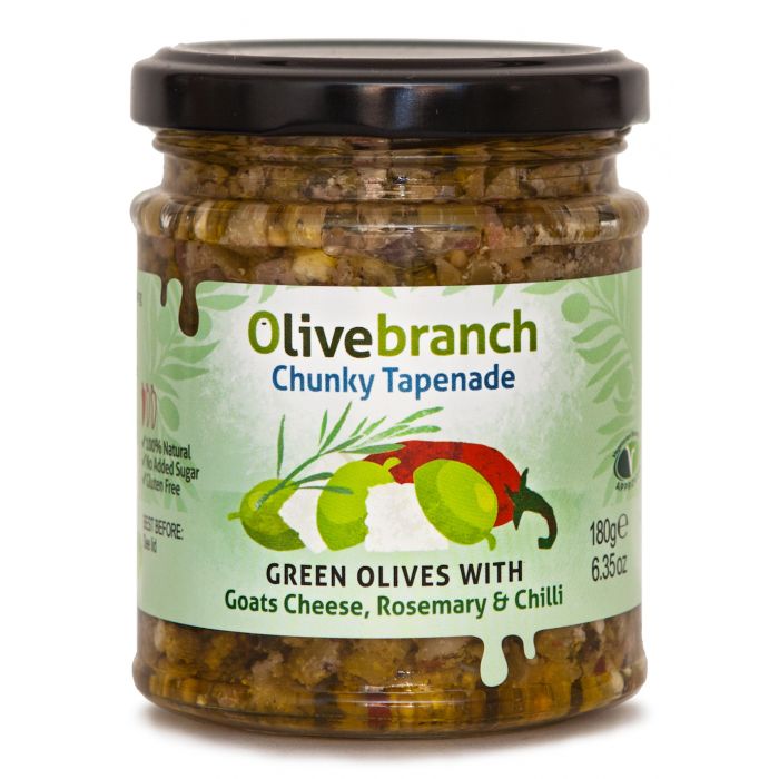 Olive Branch Green Olives with Goats Cheese, Rosemary & Chilli Tapenade [WHOLE CASE]