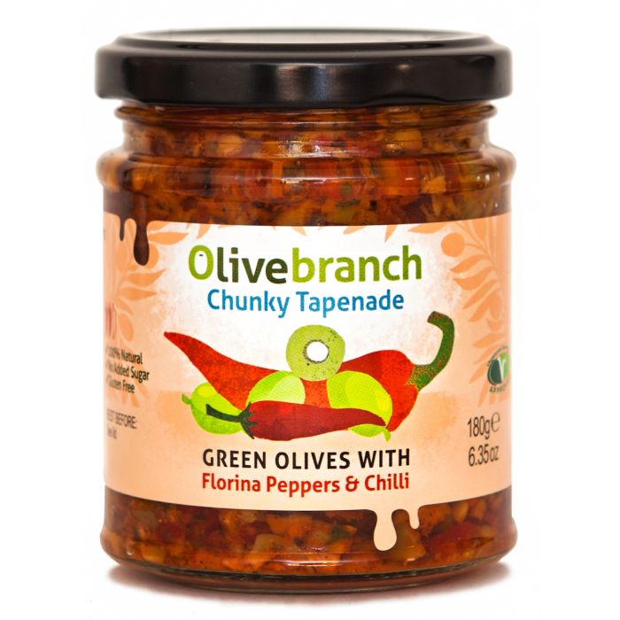 Olive Branch Green Olives with Florina Peppers & Chilli Tapenade [WHOLE CASE]