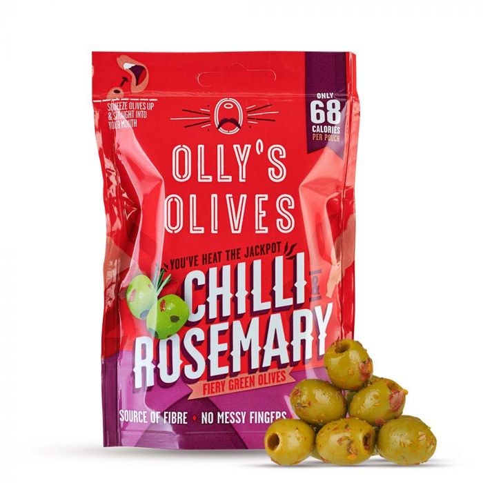 Olly's Olives Chilli & Rosemary Green Halkidiki Olives [WHOLE CASE] by Olly's - The Pop Up Deli