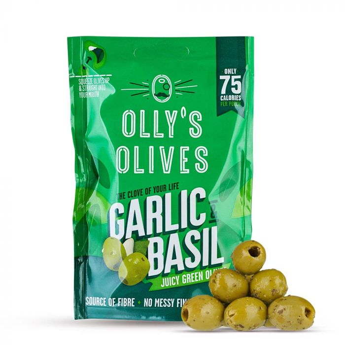 Olly's Olives Basil & Garlic Green Halkidiki Olives [WHOLE CASE] by Olly's - The Pop Up Deli