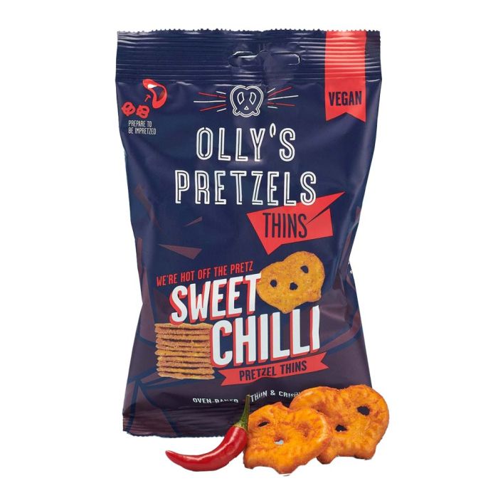 Olly's Pretzel Thins - Thai Sweet Chilli [WHOLE CASE]