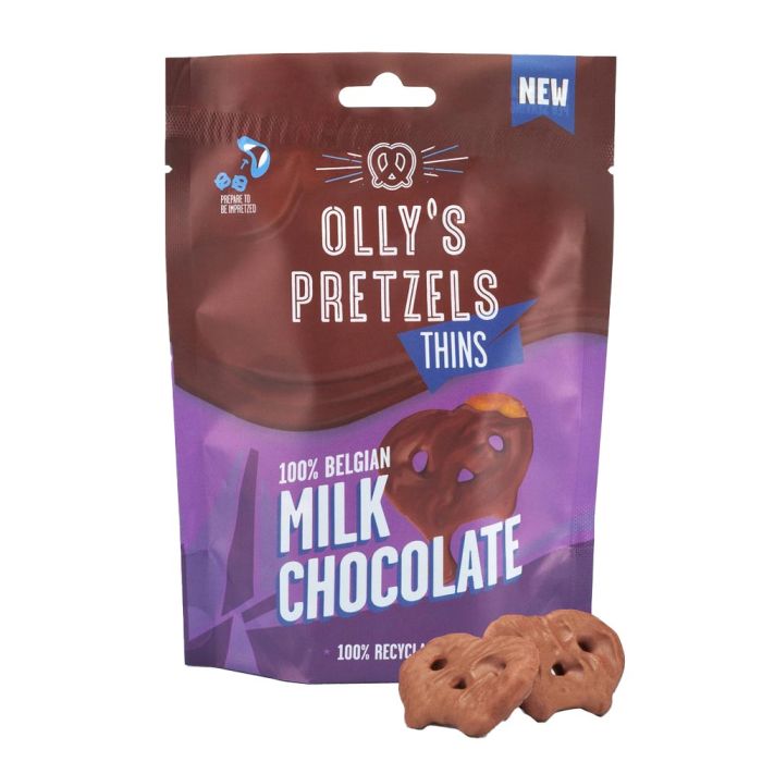 Olly's Pretzel Thins - Salted Milk Chocolate [WHOLE CASE]