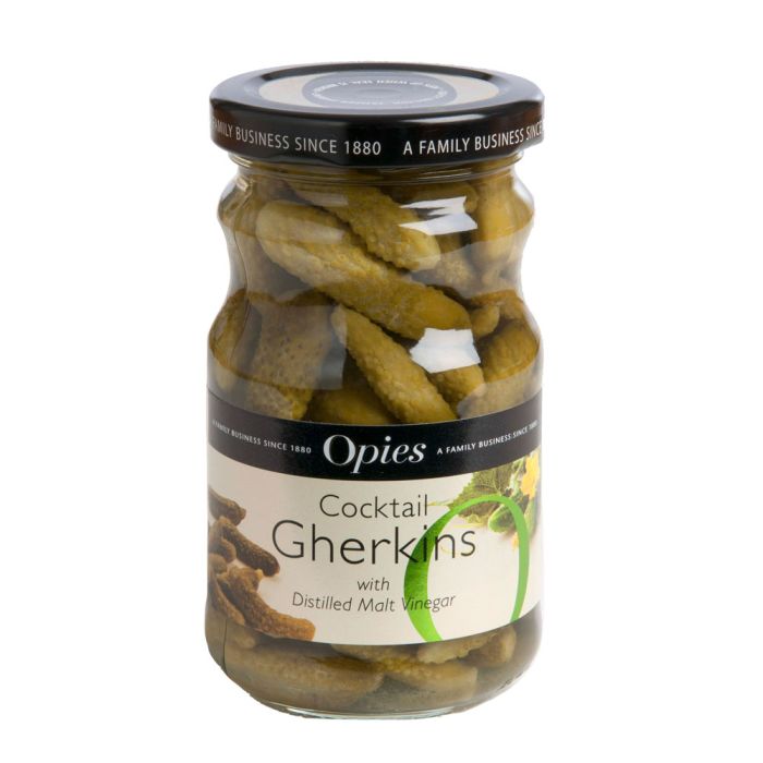 Opies Cocktail Gherkins in Distilled Malt Vinegar [WHOLE CASE] by Opies - The Pop Up Deli
