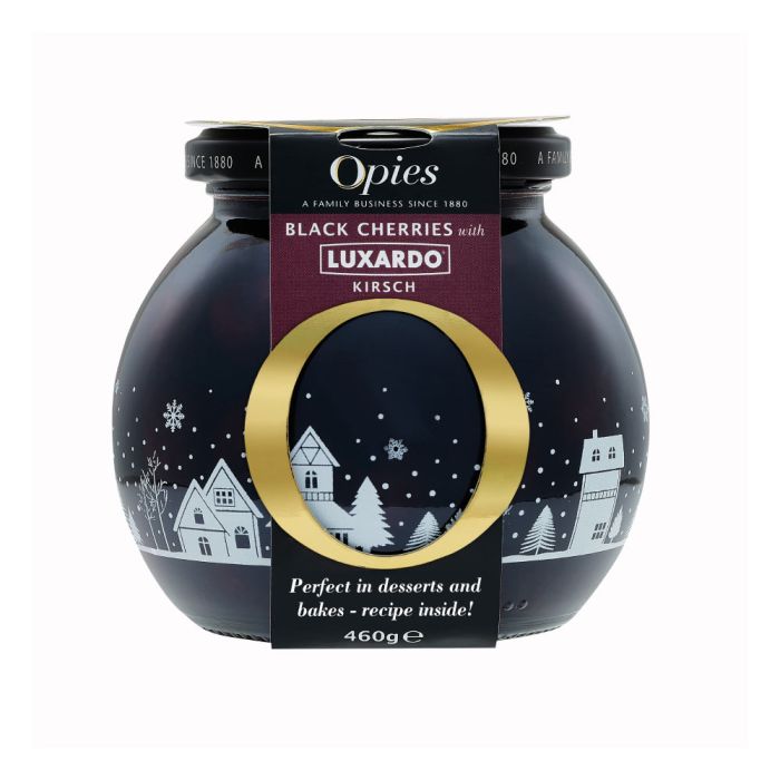 Opies Black Cherries with Luxardo Kirsch 460g [WHOLE CASE]
