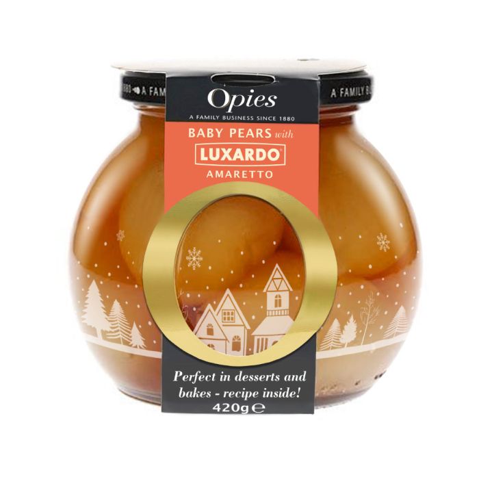 Opies Baby Pears with Luxardo Amaretto 460g [WHOLE CASE]