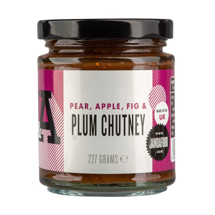 J&A Pear, Apple, Fig & Plum Chutney (227g)