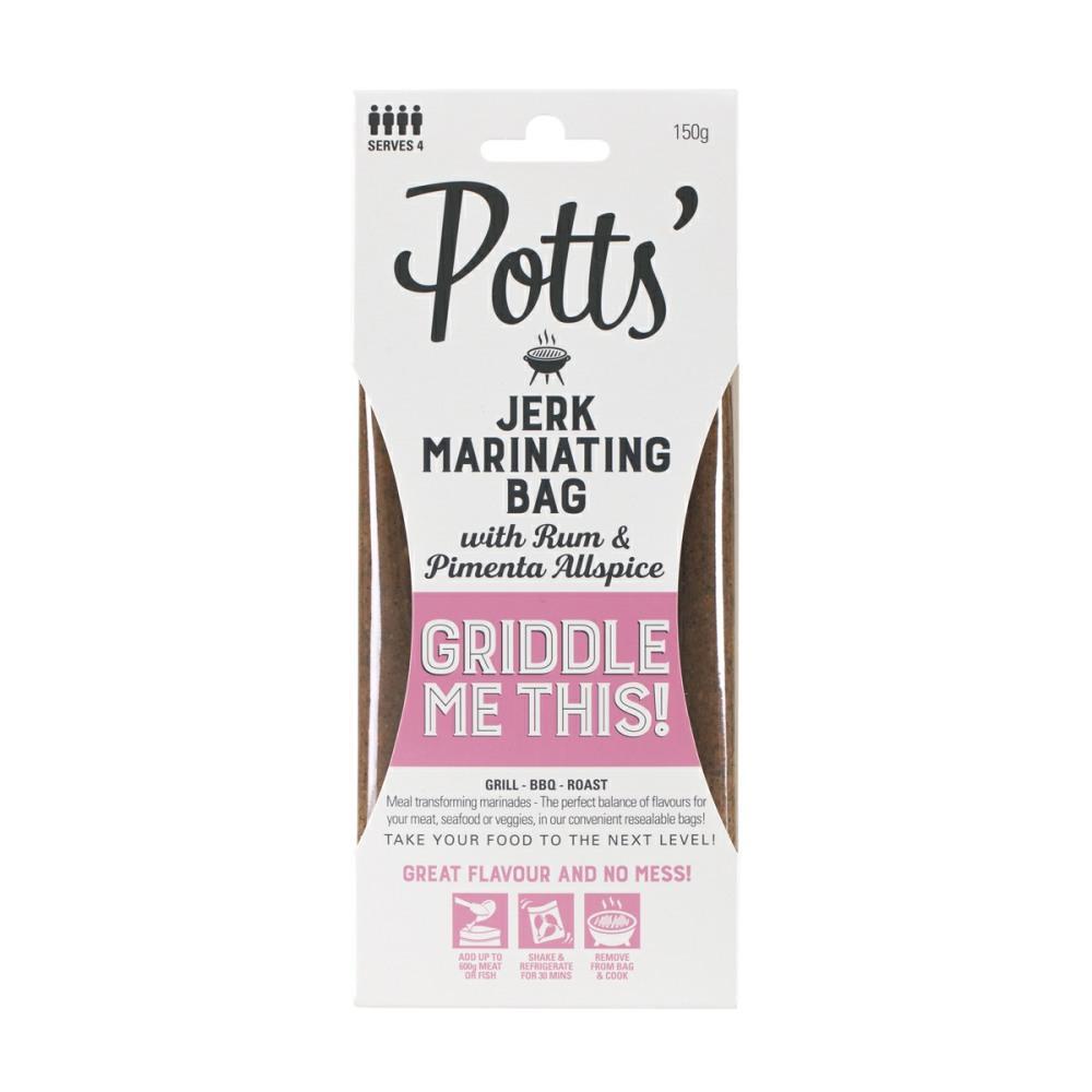 Potts Jerk Marinating Bag with Rum & Pimenta Allspice (150g)