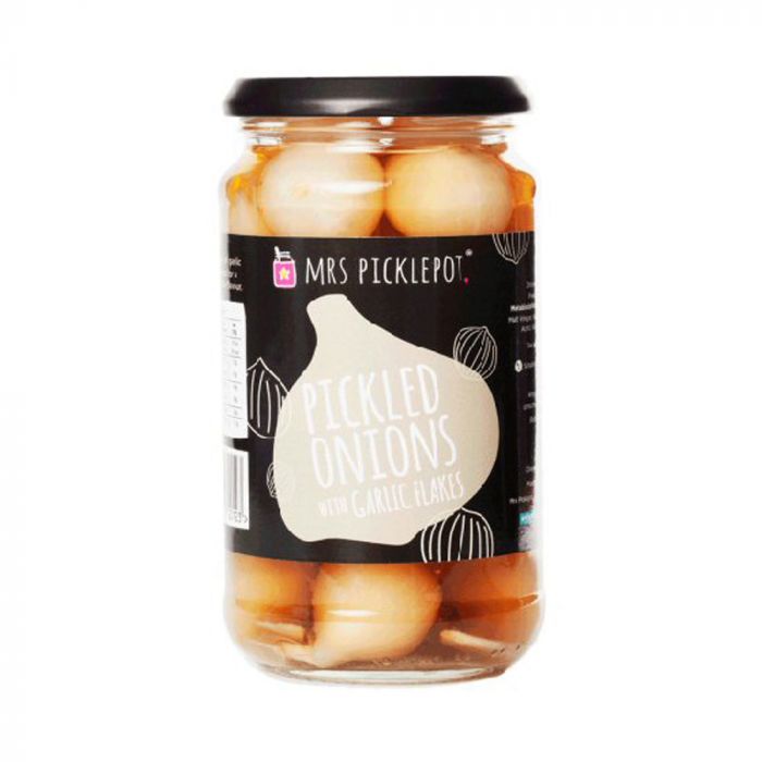 Mrs Picklepot Pickled Onions with Garlic Flakes [WHOLE CASE] by Mrs Picklepot - The Pop Up Deli