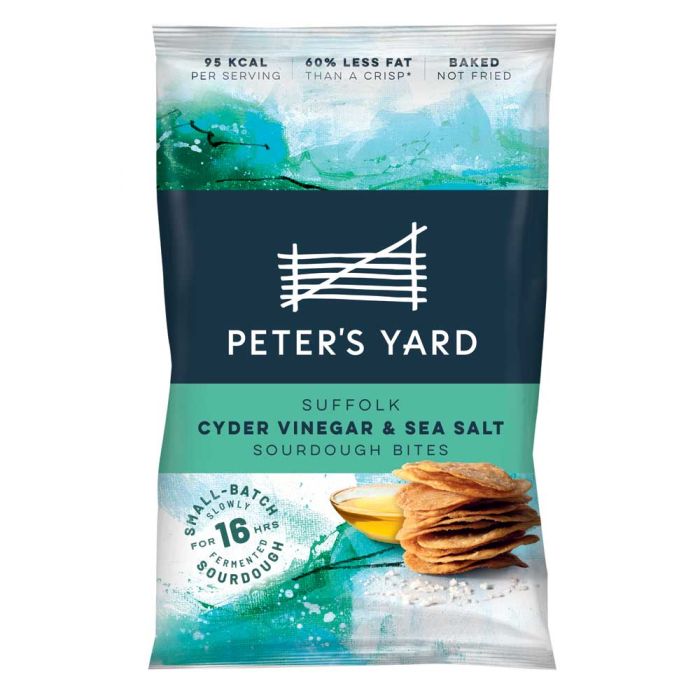 Peter's Yard Suffolk Cyder Vinegar & Sea Salt Sourdough Bites 90g [WHOLE CASE]