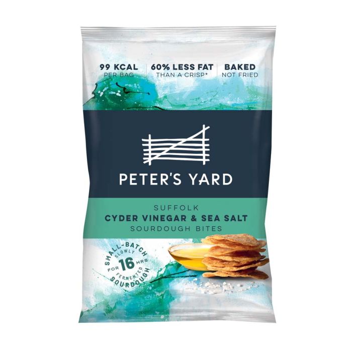 Peter's Yard Suffolk Cyder Vinegar & Sea Salt Sourdough Bites 24g [WHOLE CASE]