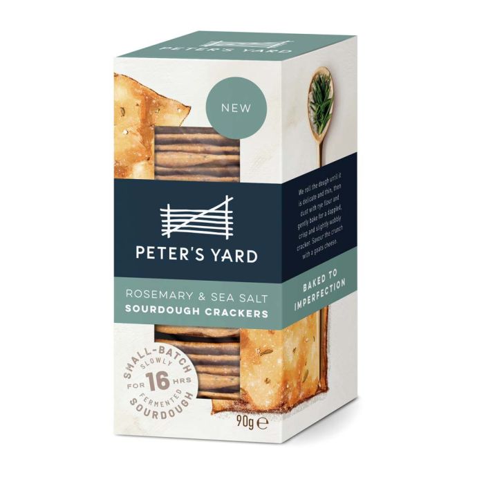 Peters Yard Rosemary & Sea Salt Sourdough Crackers [WHOLE CASE] by Peter's Yard - The Pop Up Deli