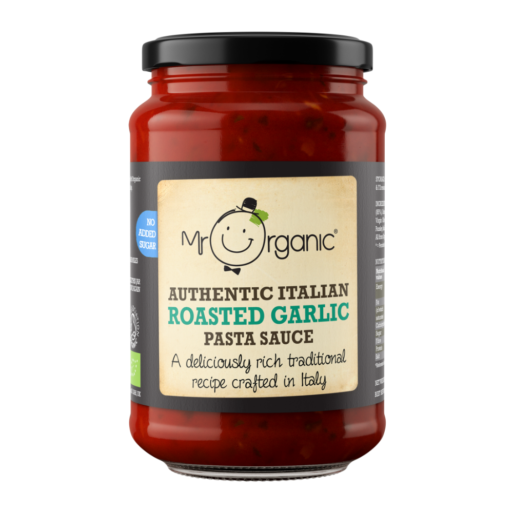 Mr Organic No Added Sugar Roasted Garlic Pasta Sauce (350g) by Mr Organic - The Pop Up Deli