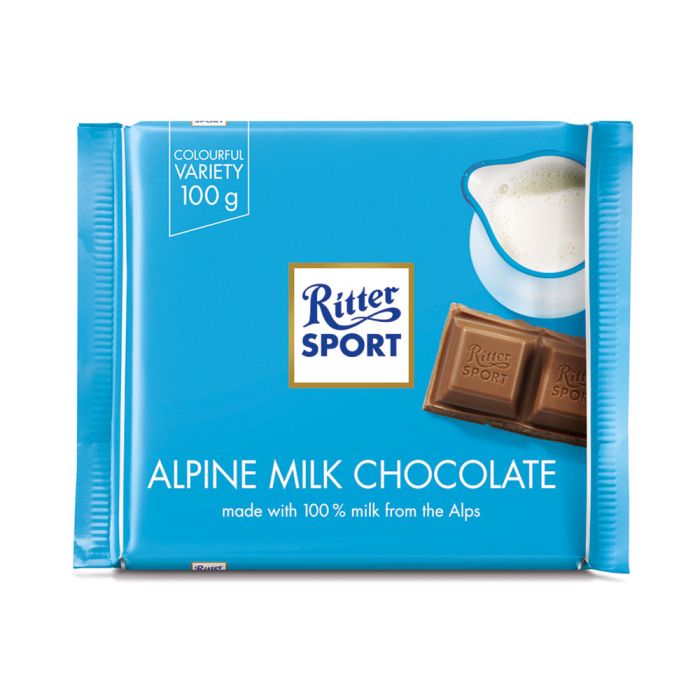 Ritter Sport Alpine Milk Chocolate [WHOLE CASE]