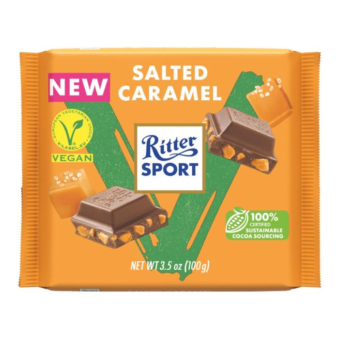Ritter Sport Vegan Salted Caramel 100g [WHOLE CASE] by Ritter - The Pop Up Deli