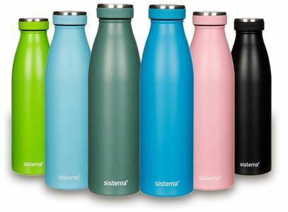 Sistema Stainless Steel Hot & Cold Bottle 500ml by Sistema - The Pop Up Deli