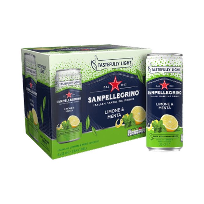 San Pellegrino Lemon & Mint Drinks 6 x 330ml [WHOLE CASE]