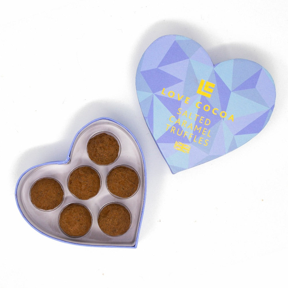 Love Cocoa Salted Caramel Heart Truffle Box (70g)