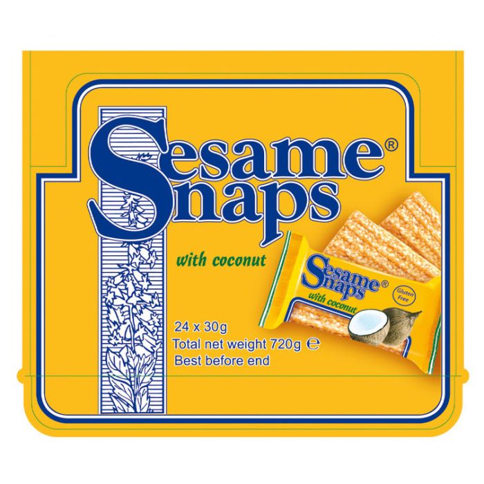 Sesame Snaps Coconut [WHOLE CASE] by Sesame Snaps - The Pop Up Deli