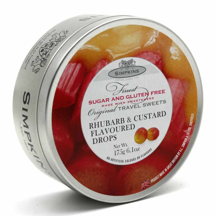 Simpkins Sugar & Gluten Free Rhubard & Custard Drops [WHOLE CASE] by Simpkins - The Pop Up Deli