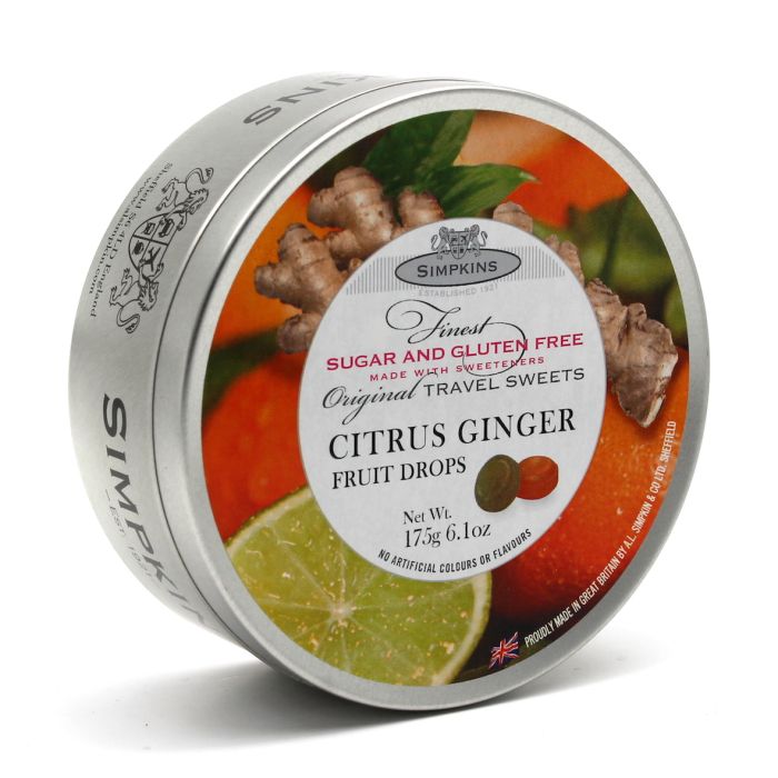 Simpkins Sugar Free & Gluten Free Citrus Gingers Drops [WHOLE CASE]