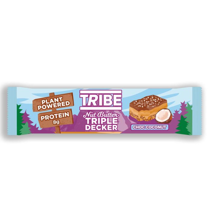 TRIBE Choc Coconut Triple Decker Plant Protein Bar [WHOLE CASE]