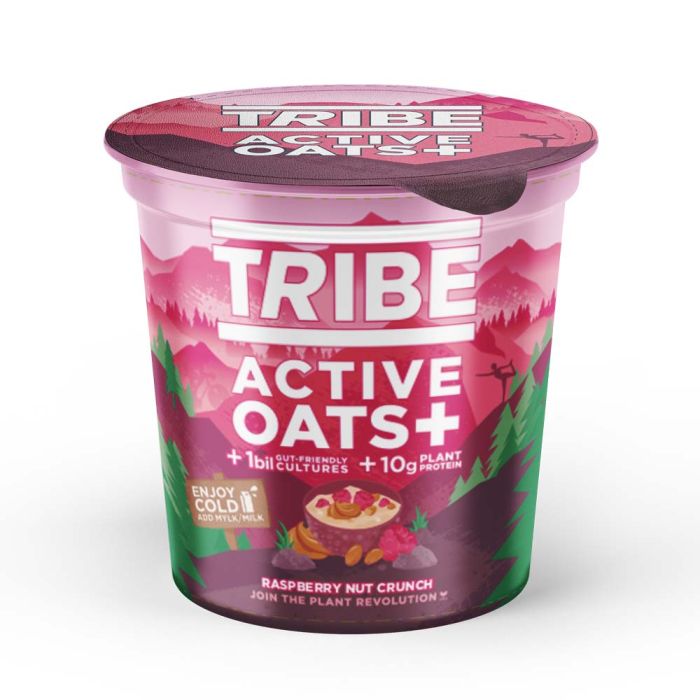 TRIBE Raspberry Nut Crunch Active Oats Pot 60g [WHOLE CASE]